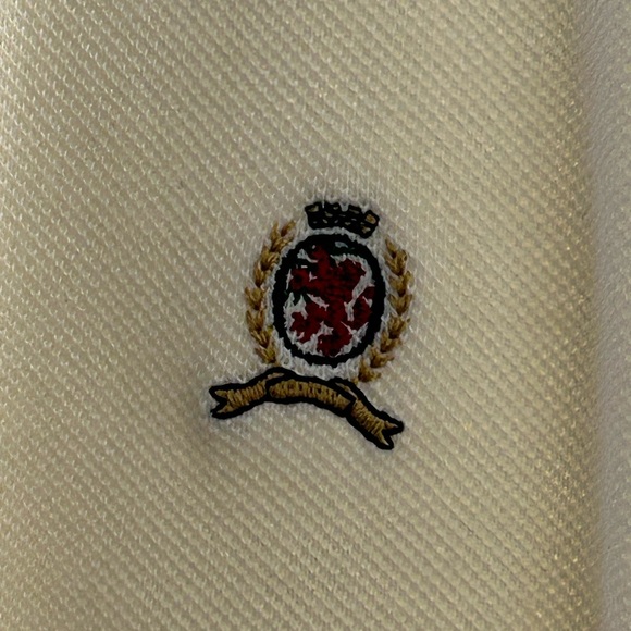 Tommy Hilfiger Pale Yellow Men's Polo with Embroidered Crest Heisman XL commemo - Picture 2 of 13